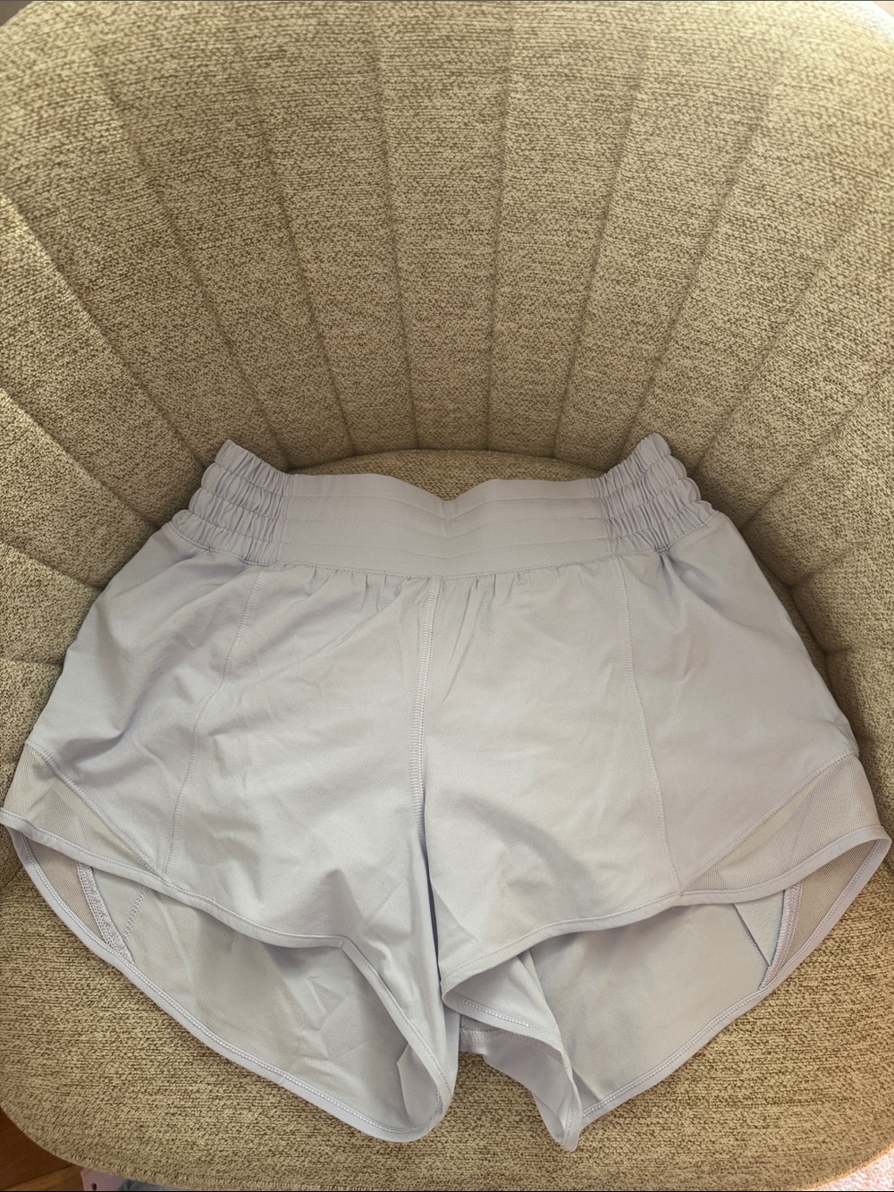 Lululemon Light Lavender Women’s Athletic Shorts - High-Waist Comfort